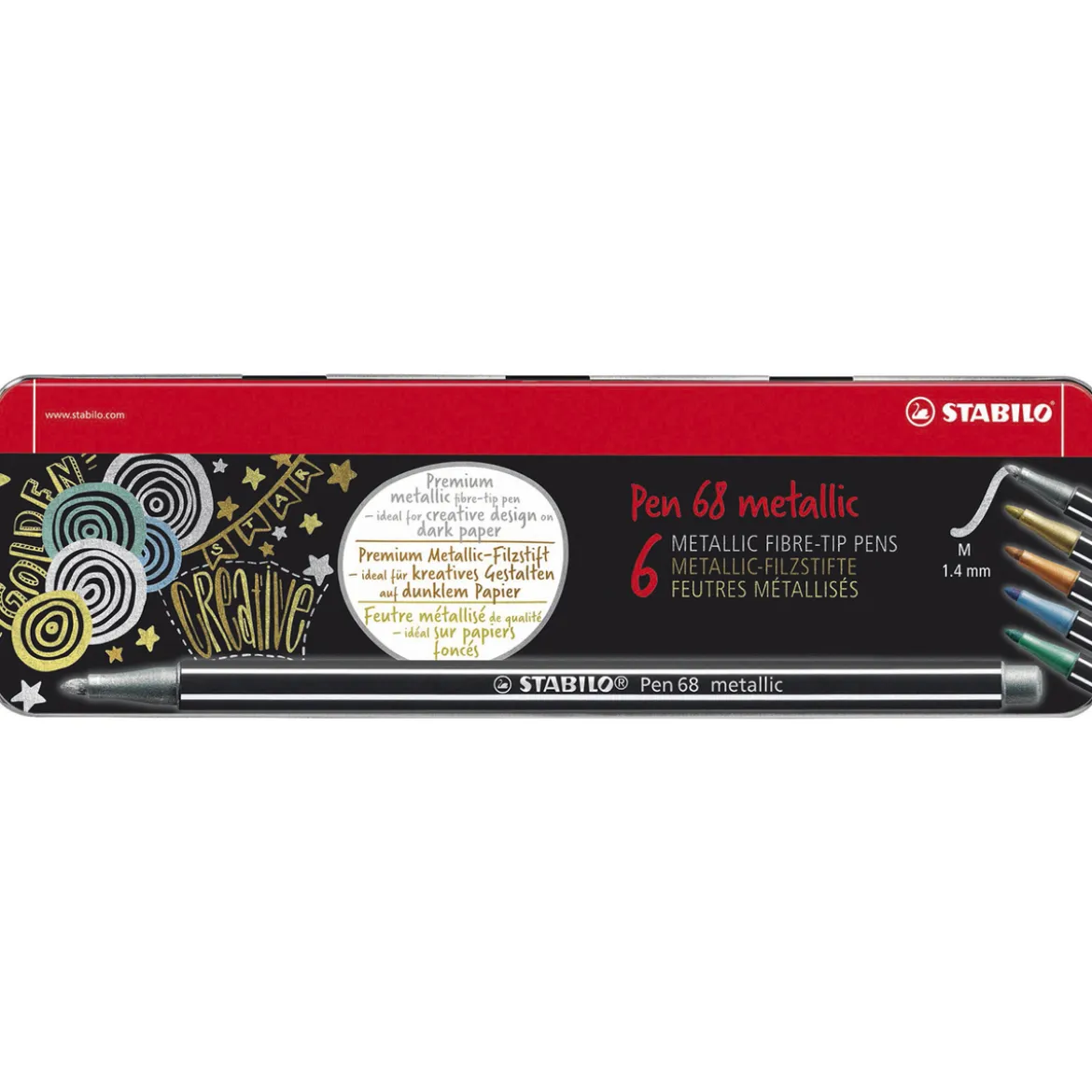 Stabilo Pen 68 Metallic 6-pack