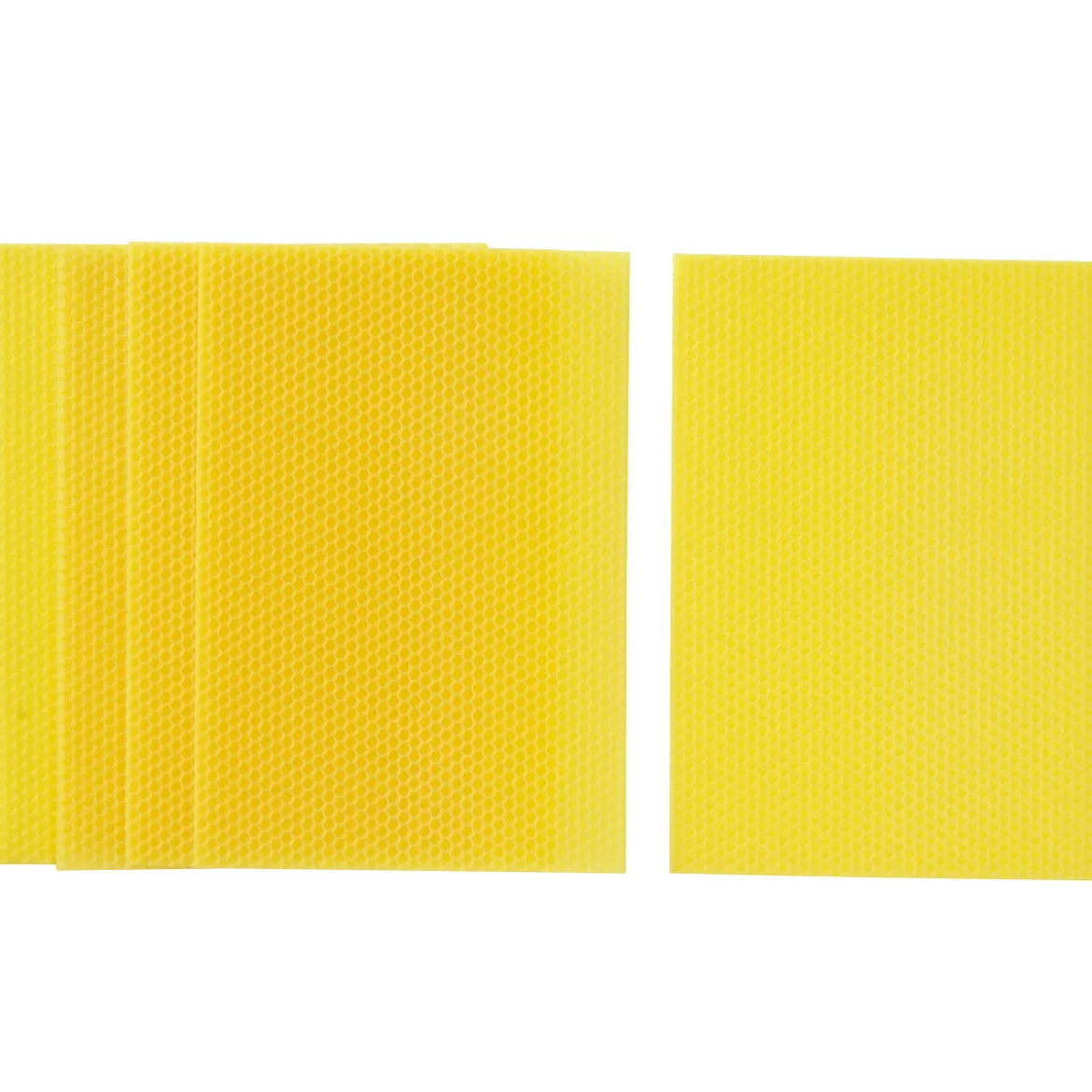 5 st. gula bivaxkakor av 100% bivax – 19,5×34 cm