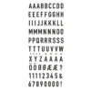 Stickers alfabet, bokstavsklistermärken, 356 st. A-Ö svart, 11 mm höga, maxbredd 10 mm