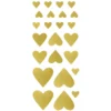 Stickers 4 ark hjärtan guld
