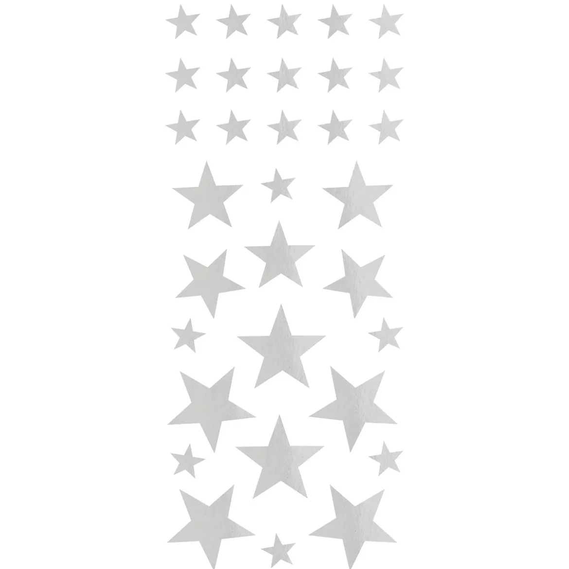 Stickers 4 ark stjärnor silver