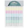 Stickersblock 16 ark Pastel Dots – massor av pastellprickar. 8×2 designer .