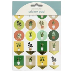 Stickersblock 16 ark Plant Person – massor av motiv med krukväxter och nyttiga etiketter. 2×8 designer