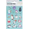 Stickersblock Katter – 2×10 designer, totalt 20 ark klistermärken med söta katter & glädje! 10×18 cm