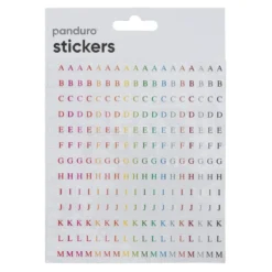 Stickers bokstäver, 494 små färgglada A-Z (19 av var) på 6×6 mm klistermärken