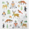 Stickers Jul, klistermärken med söta djur i vinterlandskap m.m. 13×12 cm ark