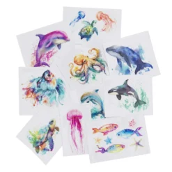 Stickers klistermärken för muggar & flaskor, tema havet