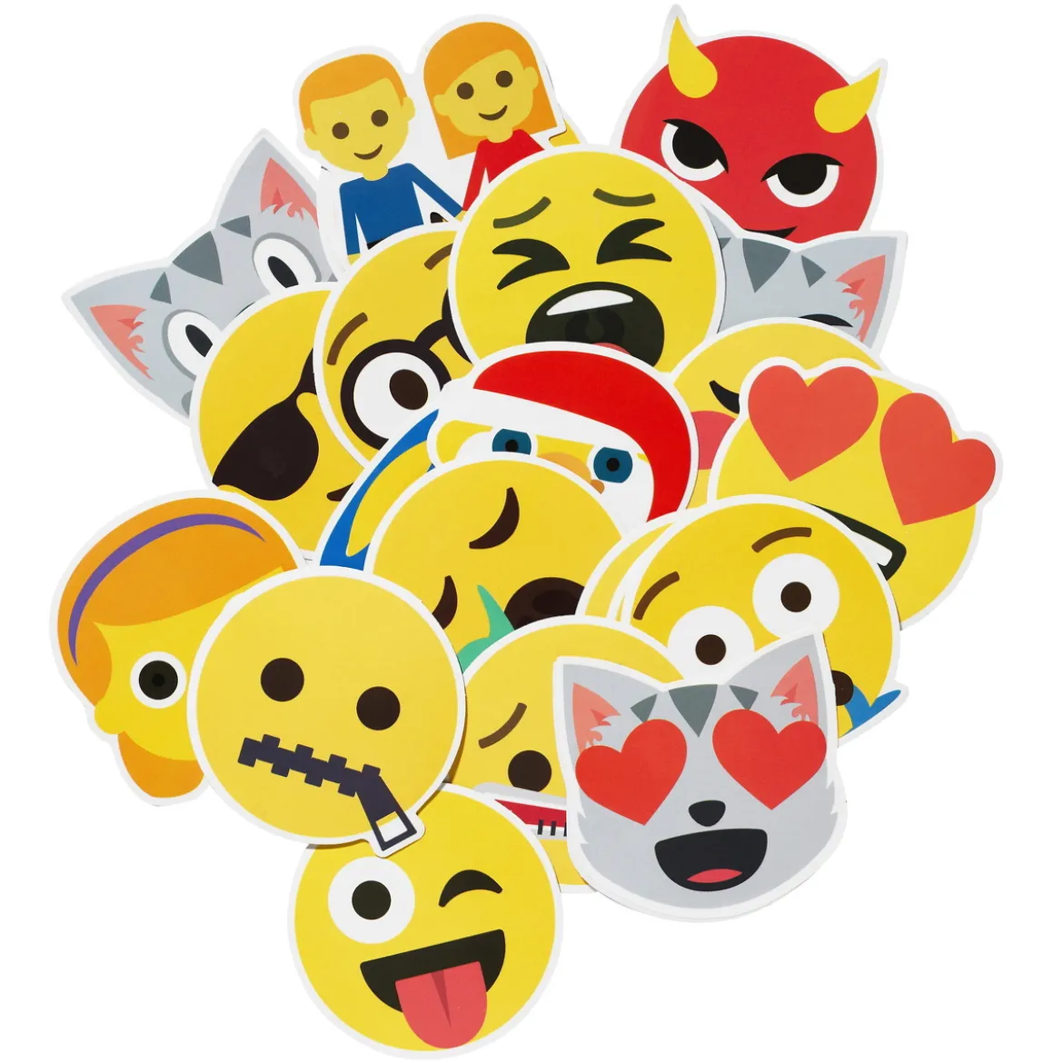 Stickers med smileys & emojis – ca 50 roliga klistermärken