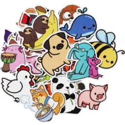 Stickers med söta & knasiga djur som är kawaii! ca 50 roliga klistermärken