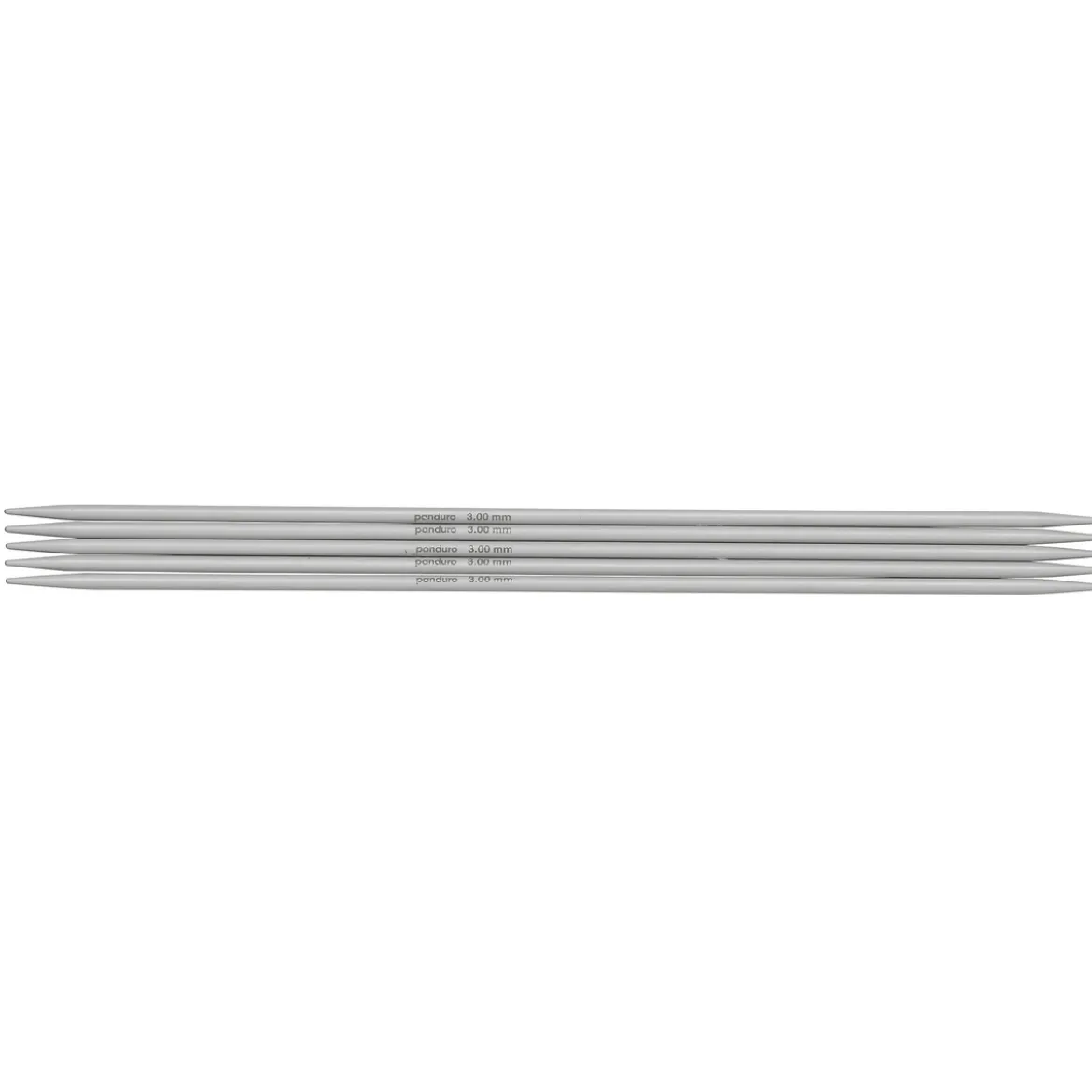 Strumpstickor, 5 st. Längd 20 cm Ø3,0 mm – aluminium