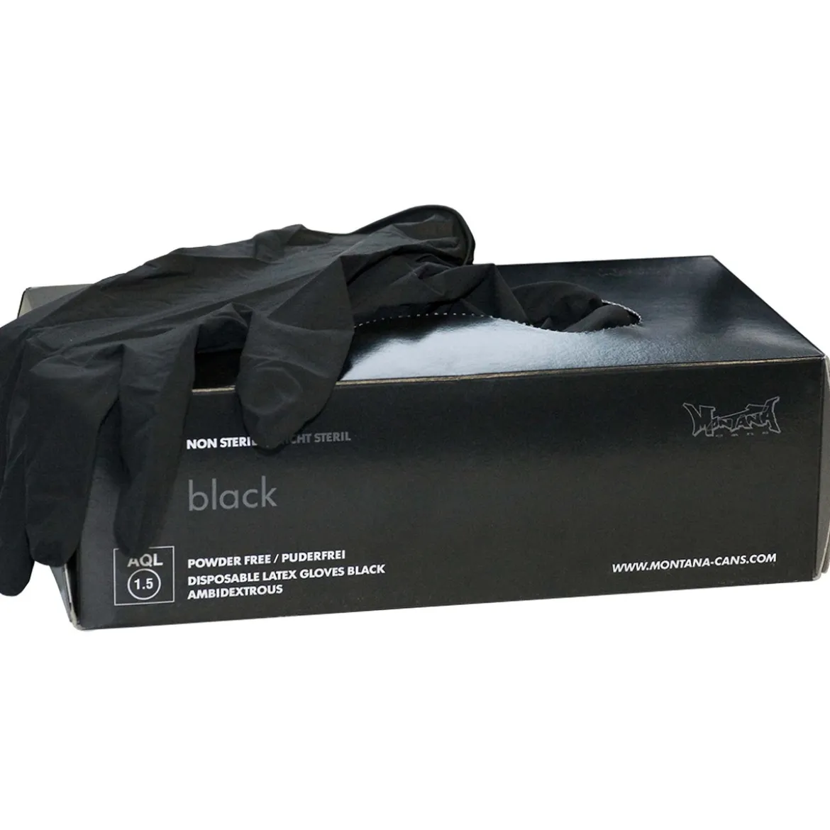 Svarta latex handskar 100 st / 50 par – Storlek large