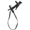 Svart ergonomiskt träns med tyglar till käpphäst och hobby horse