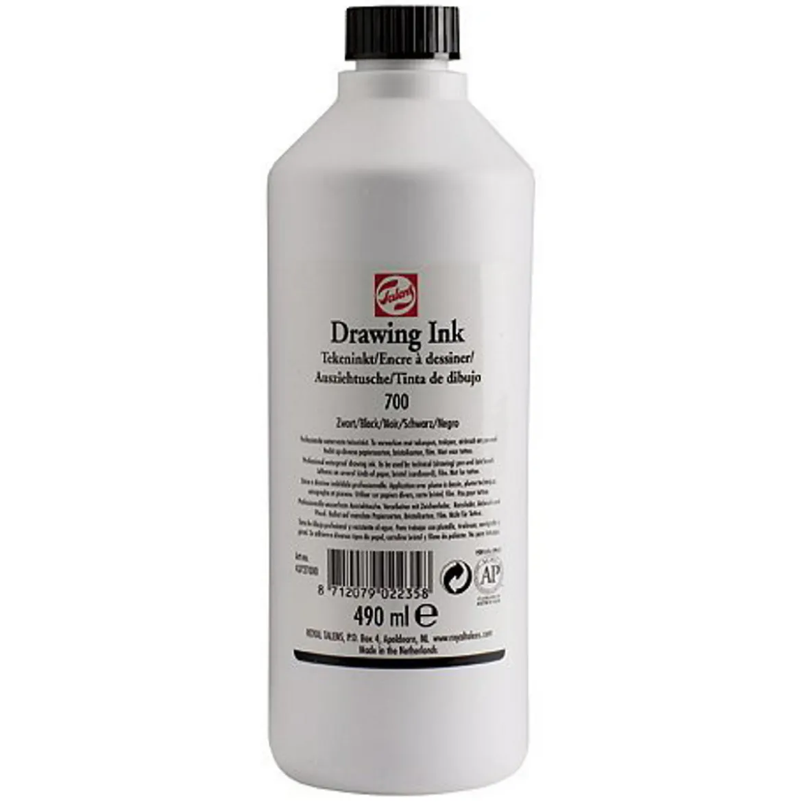 Talens Drawing Ink Svart 490ml