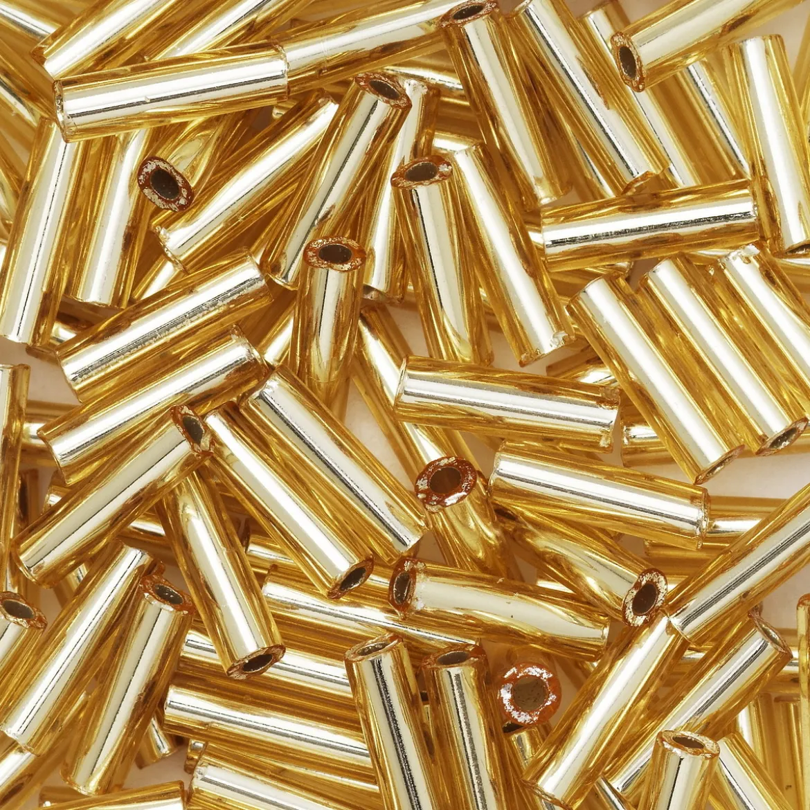 TOHO-pärlor bugle, avlånga glaspärlor 6 mm guld