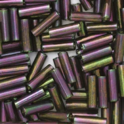TOHO-pärlor bugle, avlånga glaspärlor 6 mm svart
