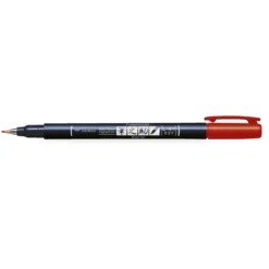 Tombow Brush Fudenosuke Hard Tip, hård penselspetspenna med rött tusch