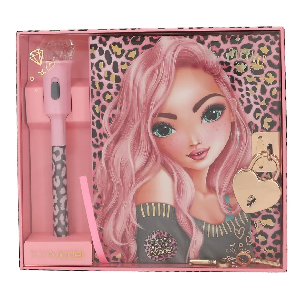 TOPModel Dagbok med UV-penna, håll dina hemligheter osynliga! 16,4×14,3 cm