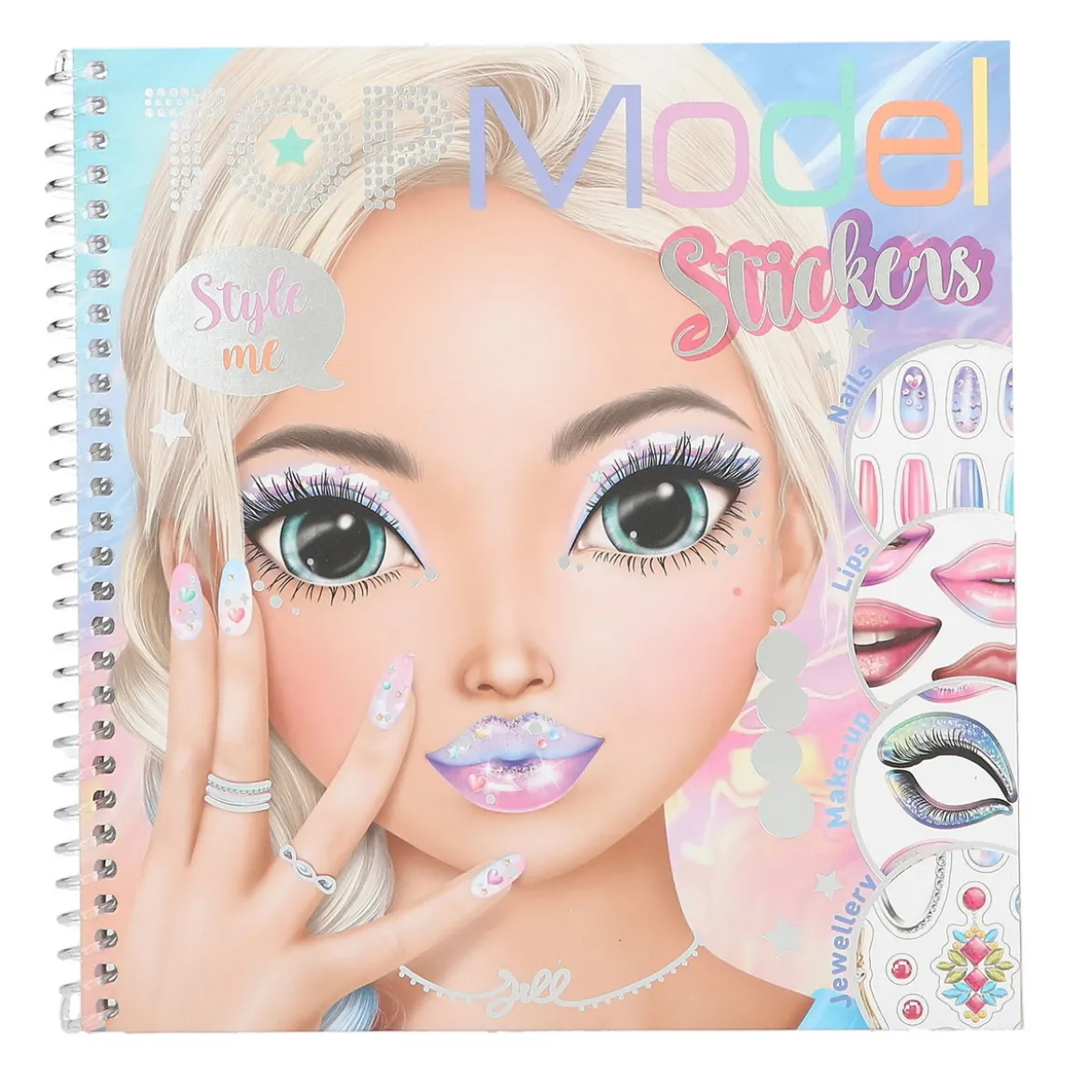 TOPModel Dress Me Up Face, stickersbok med 24 sidor och 7 ark med stickers