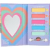 TOPModel ögonskugga – 5 färger, applikator och spegel i nätt liten bok 7×13×1,5 cm