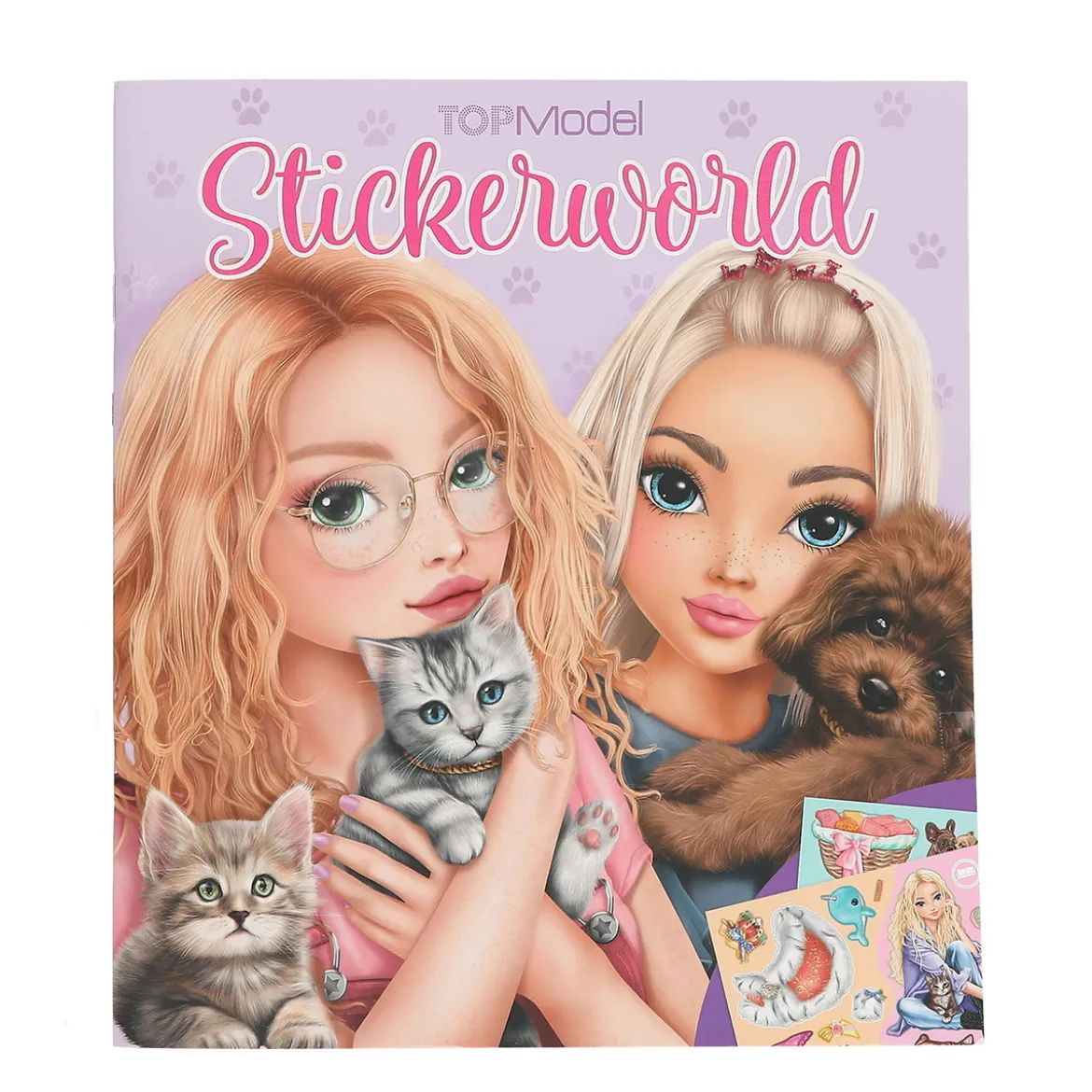 TOPModel Sticker Kitty Doggy – stickersbok med söta katter & hundar! 20 sidor