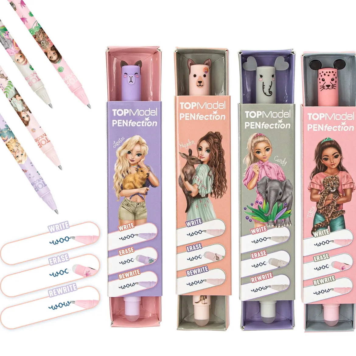 TOPModel Suddbar gelpenna med djurmotiv. Pris per styck, säljs assorterat online