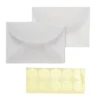 Transparenta kuvert 10 st. 10,9×15,5 cm + 10 guldiga stickers för försegling