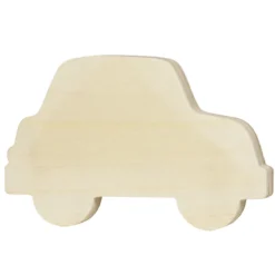 Träfigur bil – höjd 9,5 cm, bredd 15 cm, tjocklek 1,7 cm