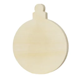 Träfigur julkula – höjd 15 cm, bredd 16,4 cm, tjocklek 1,7 cm
