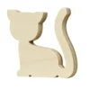 Träfigur katt 11x11 cm