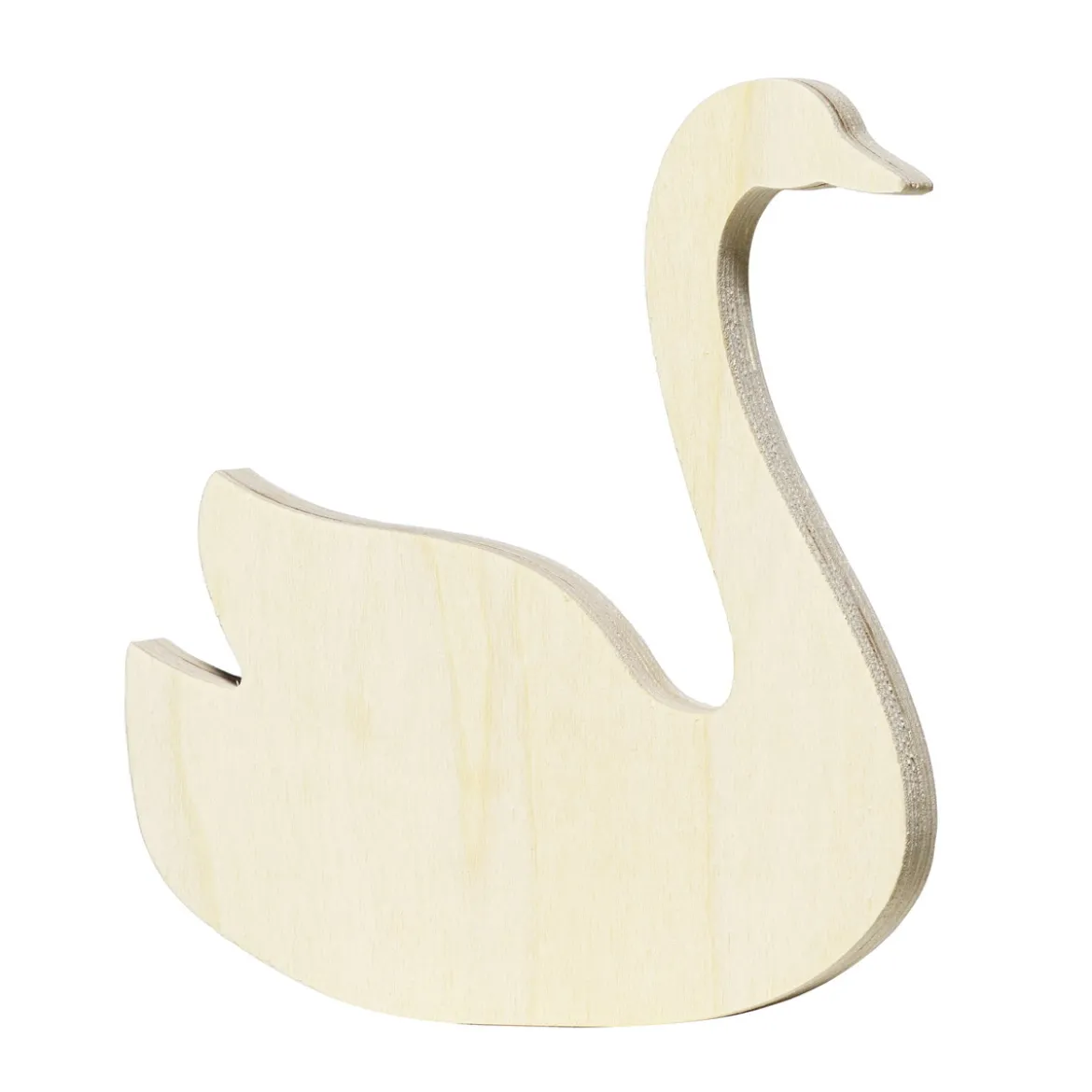 Träfigur Svan – 13×15×1,7 cm
