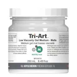 Tri-Art Low Viscosity Gel Matte 250 ml, blankt gelbaserat förtunningsmedel för akrylfärg