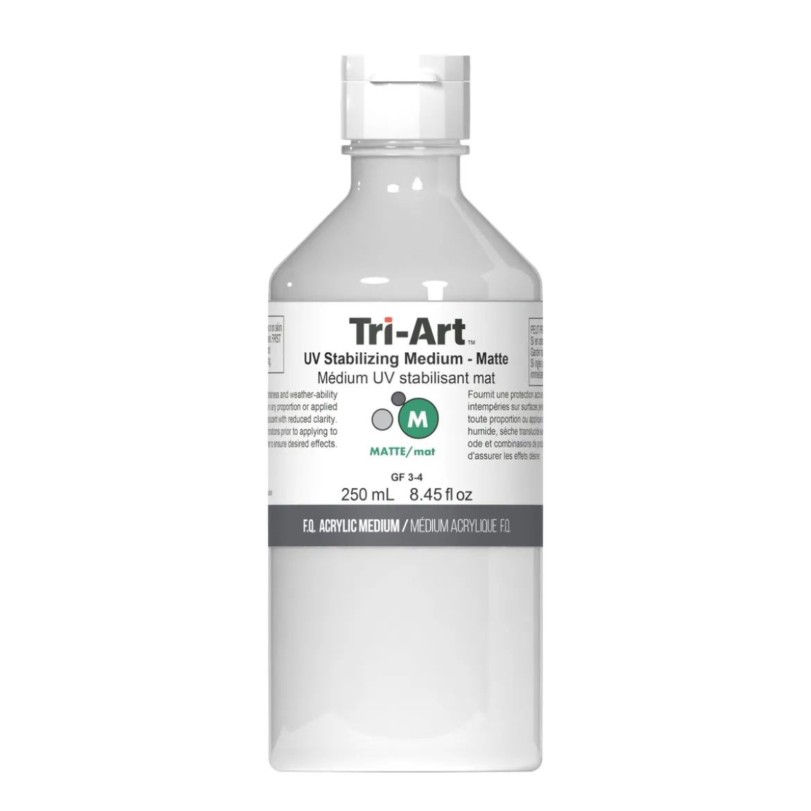 Tri-Art Medium UV Stabilizing Matte 250 ml, matt medium som skyddar akrylfärg mot UV-strålning