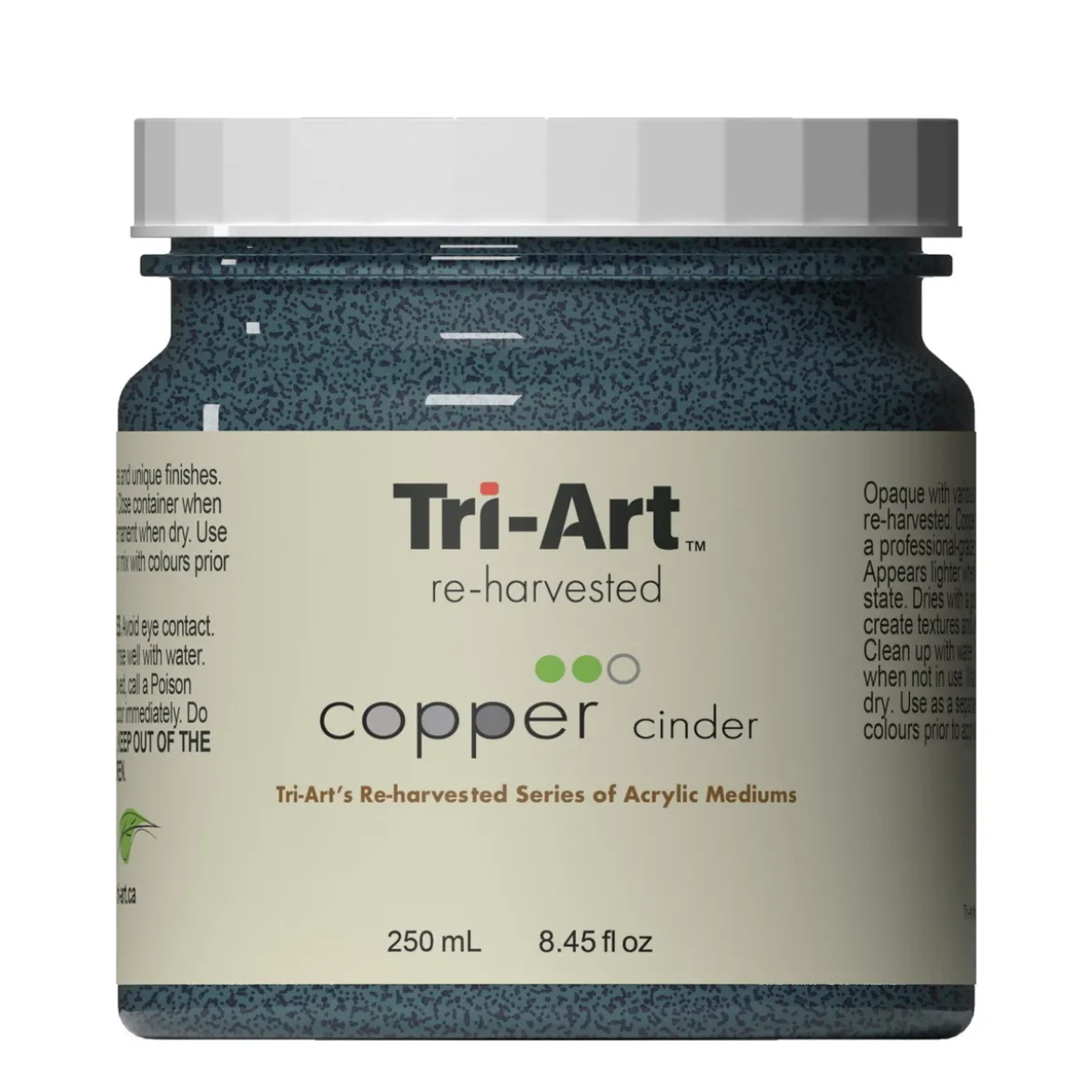 Tri-Art Reharvested Copper Cinder 250 ml, medium för textur, innehåller partiklar av koppar