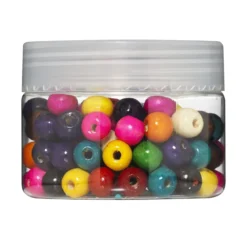 Träpärlor 10 mm färgmix