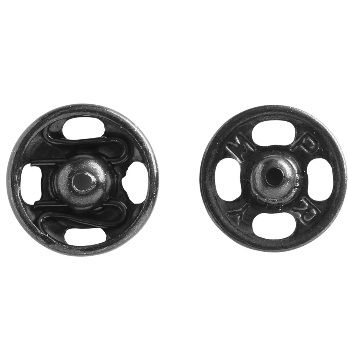 Tryckknapp 9 mm 12 st svart