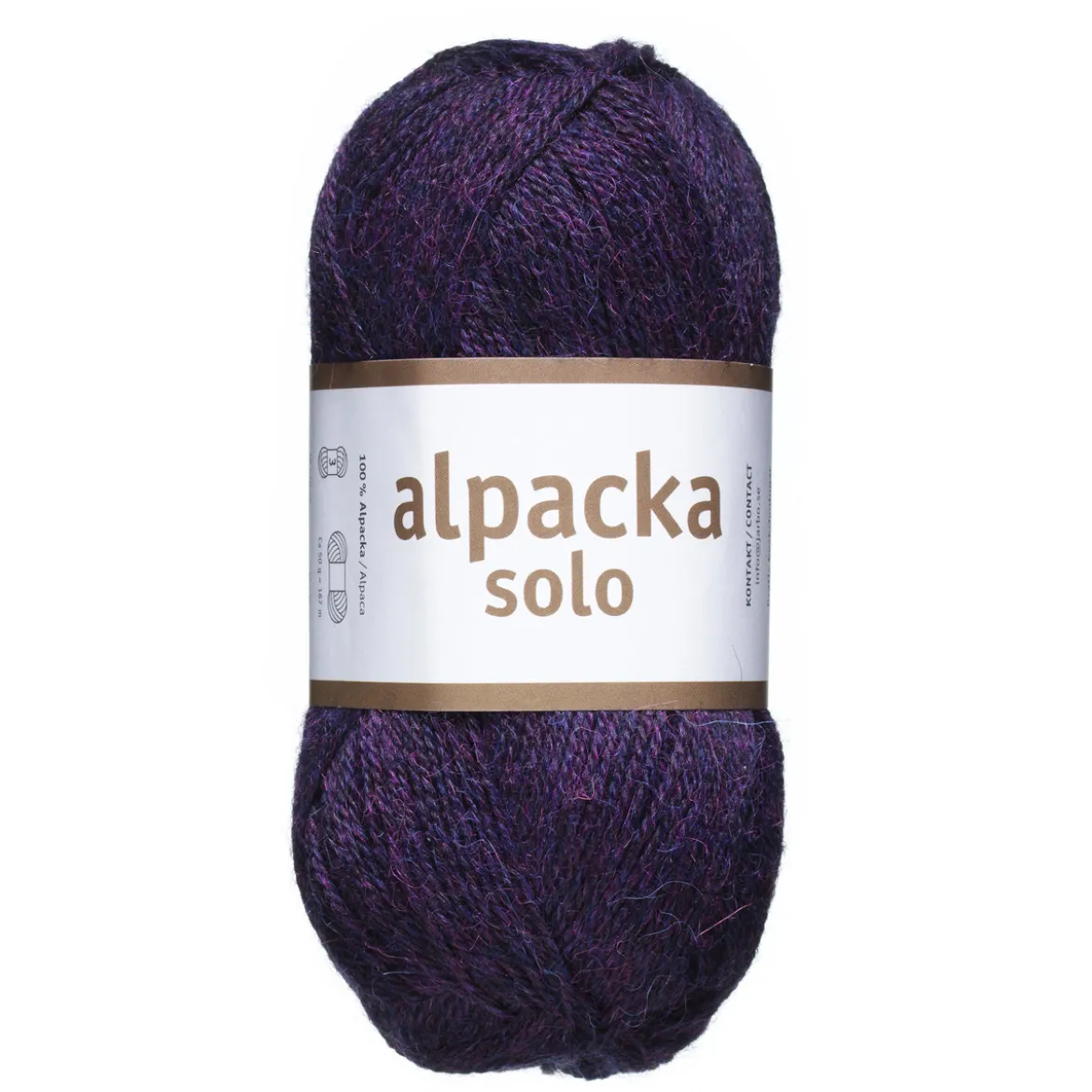 Ullgarn Järbo Alpacka Solo 50g mörklila – 29128 Eggplant purple
