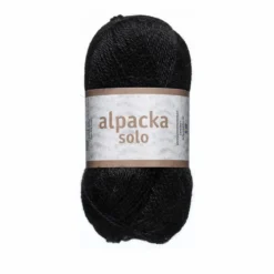 Ullgarn Järbo Alpacka Solo 50g svart – 29108 Licorice black