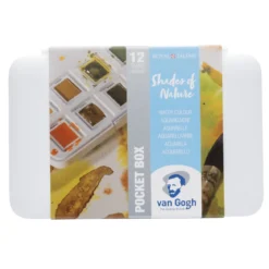 van Gogh akvarellfärger i set – 12 halvkoppar – Pink Violet