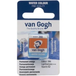 van Gogh akvarellfärg halvkopp – Permanent Orange 266