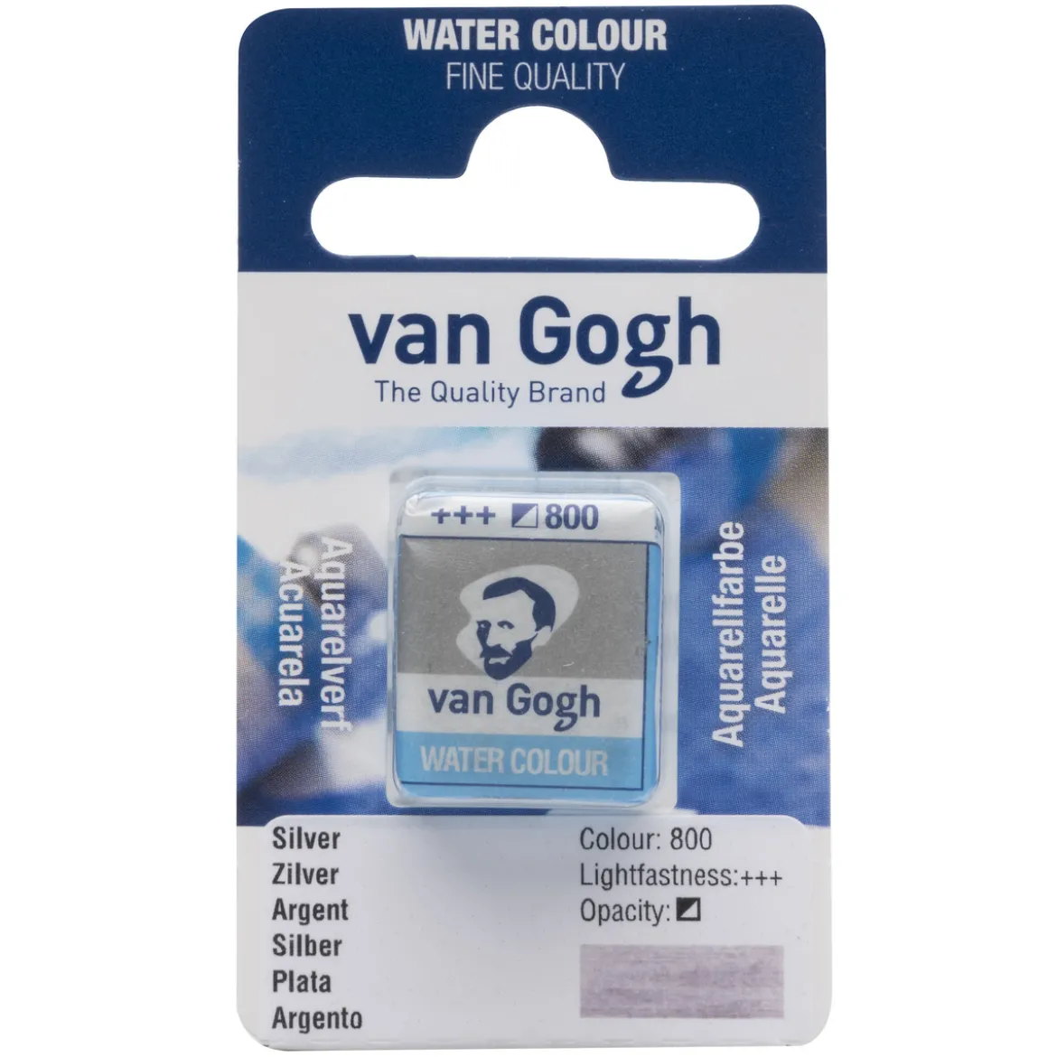 van Gogh akvarellfärg halvkopp – Silver 800