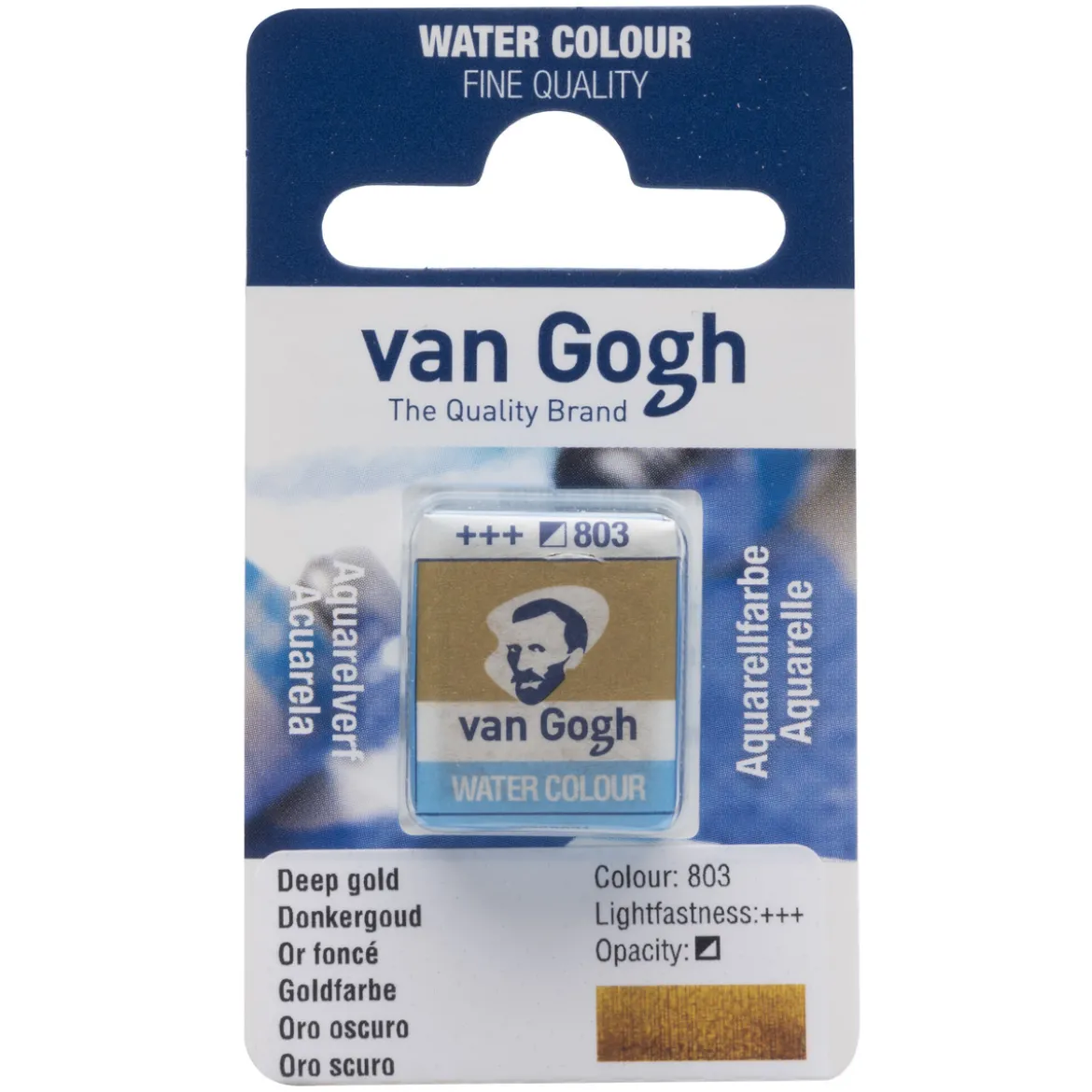 van Gogh akvarellfärg halvkopp – Deep Gold 803