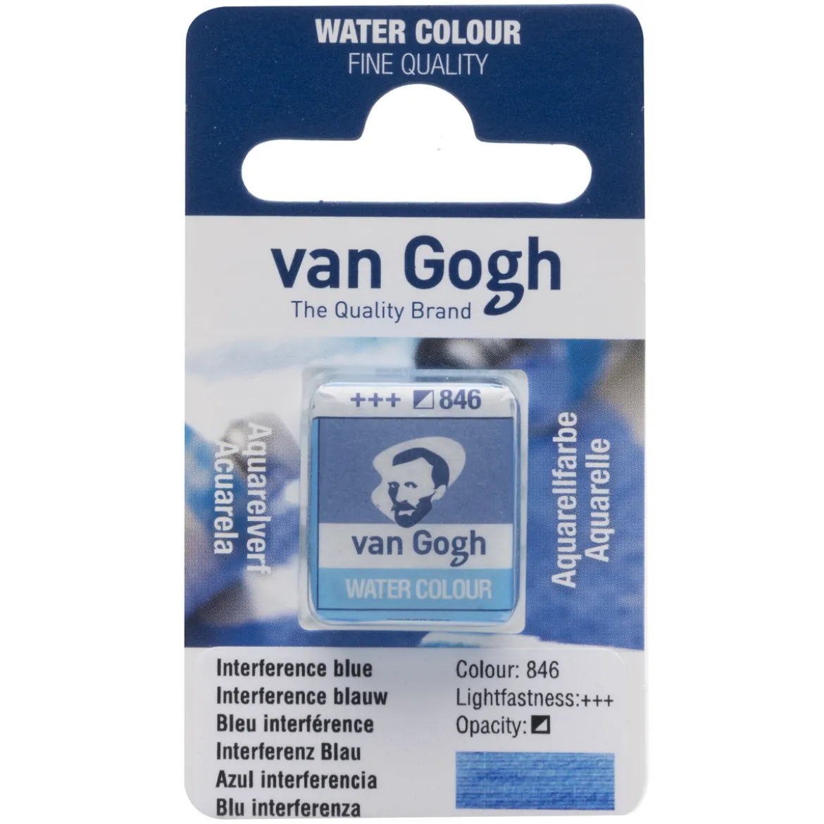 van Gogh akvarellfärg halvkopp – Interference Blue 846