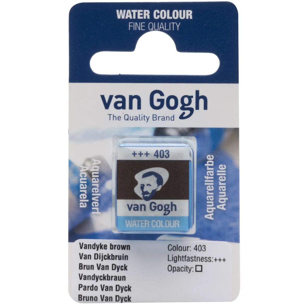 van Gogh akvarellfärg halvkopp – Vandyke Brown 403