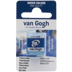 van Gogh akvarellfärg halvkopp – Phthalo blue 570