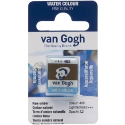 van Gogh akvarellfärg halvkopp – Raw Umber 408