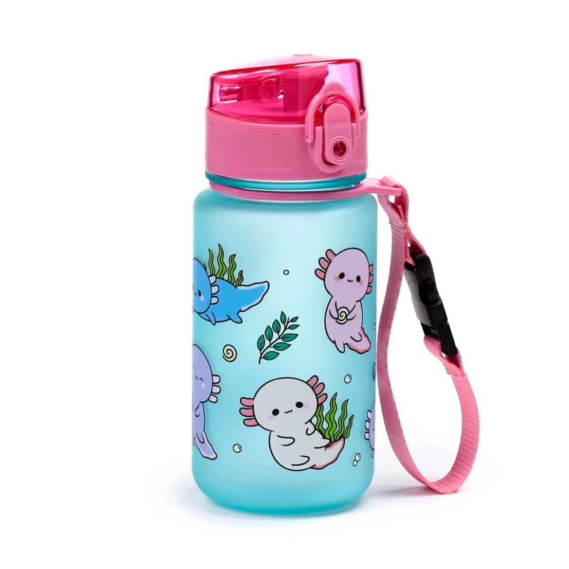 Vattenflaska med massor av gulliga axolotler, 350 ml