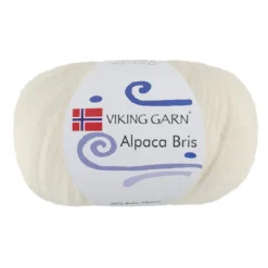 Viking Garn Alpaca Bris 50g naturvit 302