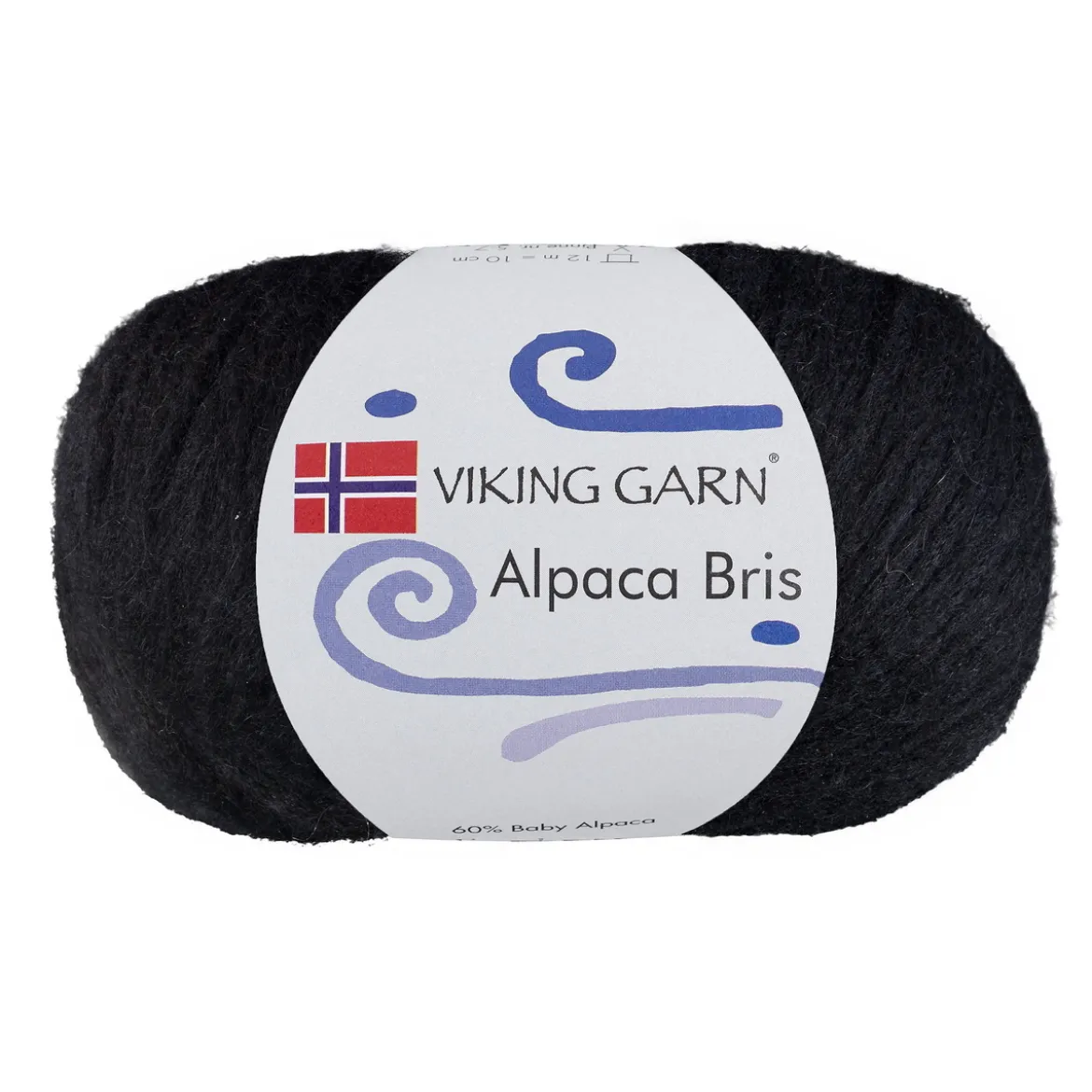 Viking Garn Alpaca Bris 50g svart 303