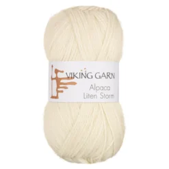 Viking Garn Alpaca Liten Storm 50g naturvit 702