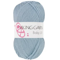 Viking Garn Baby Ull 50g gråblå 322